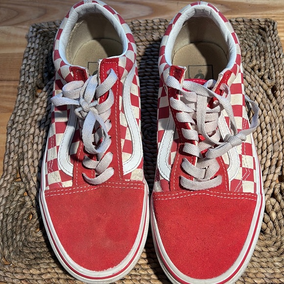 Vans Shoes - Vans off the wall red and white size 7.5 womens sneakers